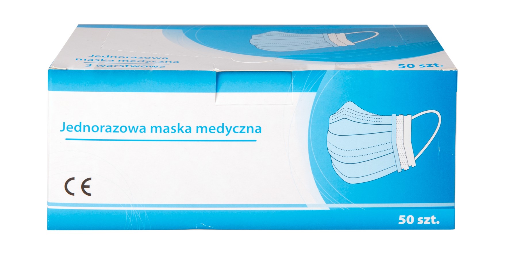 Mască chirurgicală, medicală, cu trei straturi, pe elastic, 50pcs tip II negru - Imagine 2